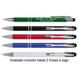 boligrafos puntero 2 en 1 personalizados