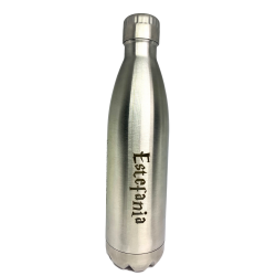 Botella térmica personalizada, acero brillante