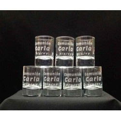 Vasos chupito personalizados con texto y dibujo