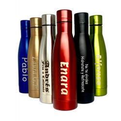 Botella termica personalizada. Caliente 12H y Frio 24H