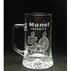 Jarra Cerveza Personalizada con texto y dibujo