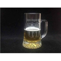 Jarra Cerveza  grabada con texto y escudo de futbol