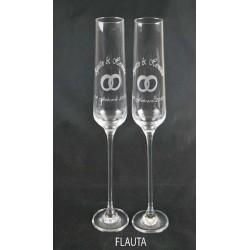 Copa Cava  personalizada con texto y dibujo