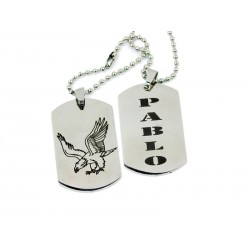 2 placas militares grabadas