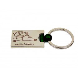Llavero acero cromado personalizado