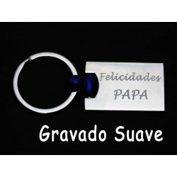 Llavero acero cromado grabado