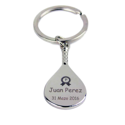 Llavero raqueta Padel grabado