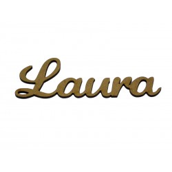 Nombre  recortado en madera DM