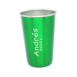 Vaso aluminio 500 cl grabado